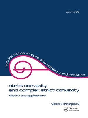 Strict Convexity and Complex Strict Convexity: Theory and Applications de Vasile I. Istratescu