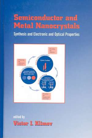 Semiconductor and Metal Nanocrystals: Synthesis and Electronic and Optical Properties de Victor I. Klimov