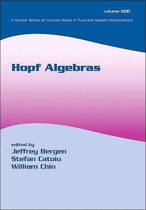 Hopf Algebras de Jeffrey Bergen