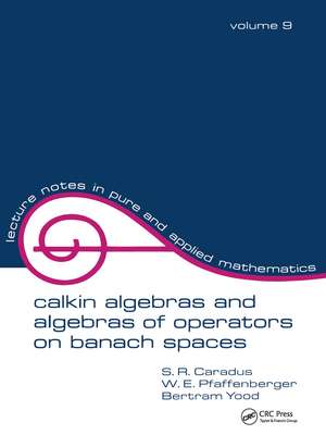 Calkin Algebras and Algebras of Operators on Banach Spaces de S.R. Caradus