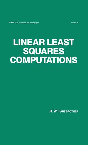 Linear Least Squares Computations de Farebrother