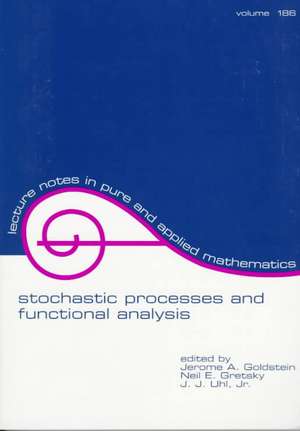 Stochastic Processes and Functional Analysis: In Celebration of M.m. Rao's 65th Birthday de Jerome Goldstein