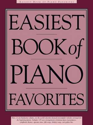 Easiest Book of Piano Favorites de Amy Appleby