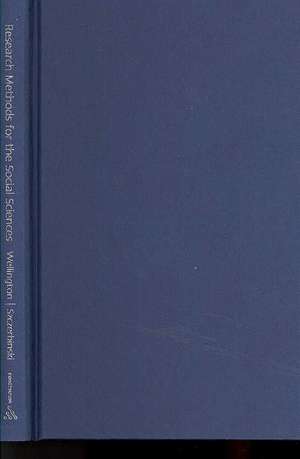 Research Methods for the Social Sciences de Professor Jerry Wellington
