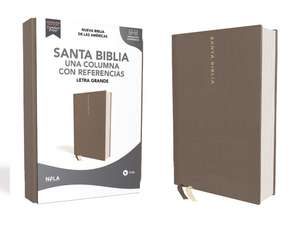 Biblia NBLA, Una Columna con Referencias, Letra Grande, Tapa Dura/Tela, Gris, Edición Letra Roja de Vida