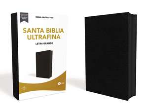 Reina Valera 1960 Santa Biblia Ultrafina Letra Grande, Piel Fabricada, Negro, con Cierre, Interior a dos colores de Vida