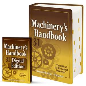 Machinery's Handbook Large Print & Digital Edition Combo de Franklin Day Jones