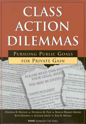 Class Action Dilemmas de Deborah R. Hensler