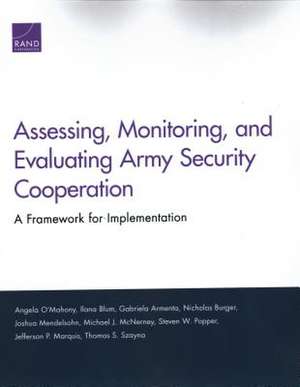 ASSESSING MONITORING AND EVALUPB de Thomas S Szayna