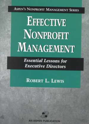 Effective Nonprofit Management