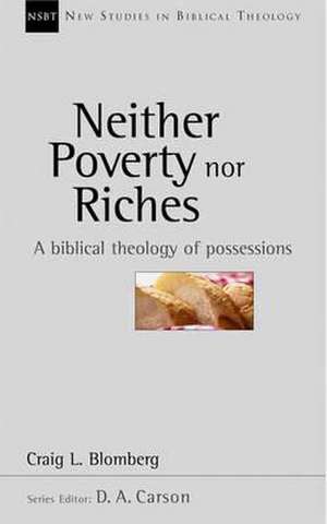 Neither Poverty Nor Riches – Biblical Theology Of Possessions de Craig L Blomberg