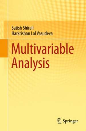 Multivariable Analysis de Satish Shirali