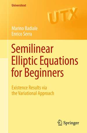 Semilinear Elliptic Equations for Beginners: Existence Results via the Variational Approach de Marino Badiale