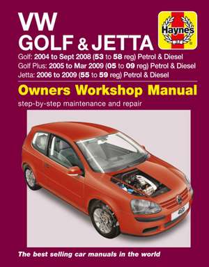 VW Golf (04 – Sept 08), Golf Plus (05 – Mar 09) & Jetta (06 – 09) Haynes Repair Manual de Haynes