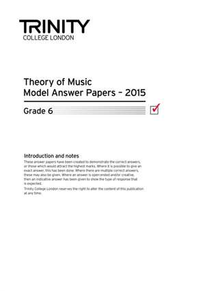 Theory Model Answer Papers Grade 6 2015