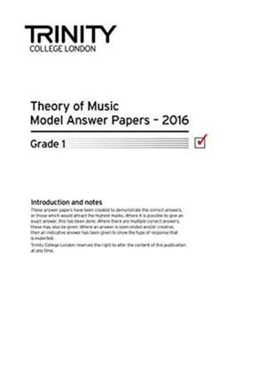 Theory of Music Model Answer Papers 2016 - Grade 1 de AA.VV.