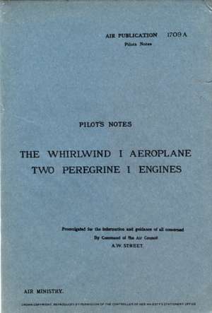 Whirlwind I Pilot's Notes