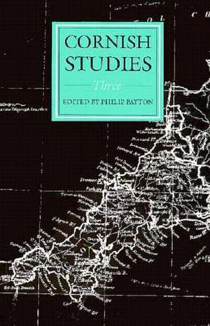 Cornish Studies Volume 3: Cornish Studies: Three de Philip Payton