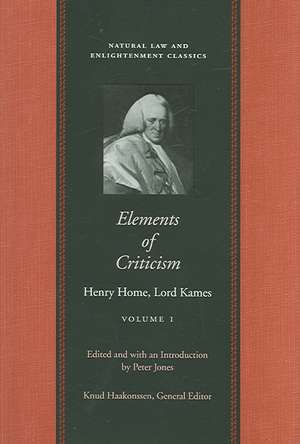 ELEMENTS OF CRITICISM 2 VOL CL SET de HENRY HOME