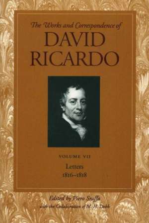 LETTERS 1816-1818 VOL 7 de DAVID RICARDO