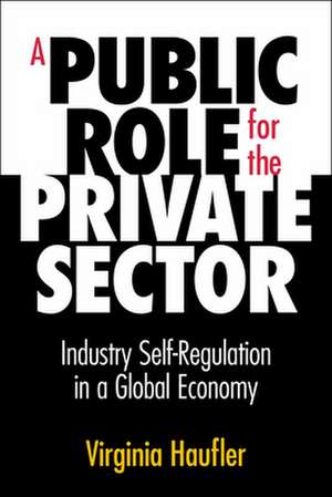 A Public Role for the Private Sector: Industry Self-Regulation in a Global Economy de Virginia Haufler