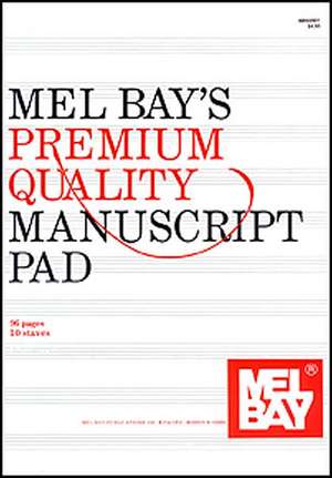 Premium Quality Manuscript Pad Ten-Stave de Mel Bay Publications Inc