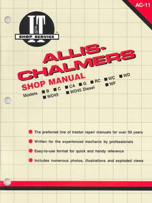 Allis–ChalmersModels B C CA G RC WC WD + de Haynes