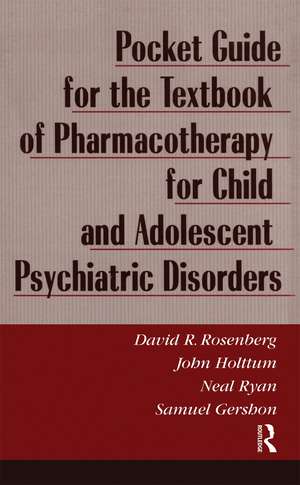 Pocket Guide For Textbook Of Pharmocotherapy de David Rosenberg