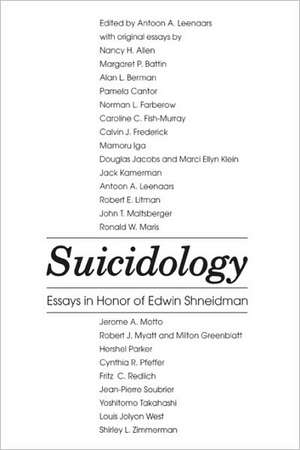 Suicidology de Antoon A. Leenaars