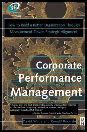 Corporate Performance Management de David Wade