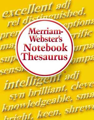 Merriam-Webster's Notebook Thesaurus de Inc. Merriam-Webster, Inc