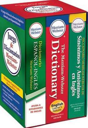 Juego de Diccionarios Merriam-Webster: Leather-Look Hardcover, Thumb-Notched with Win/Mac CD-ROM de Merriam-Webster