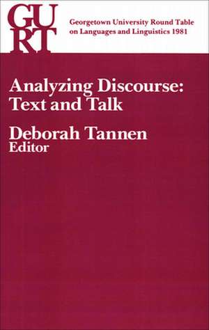 Analyzing Discourse: Text and Talk de Deborah Tannen