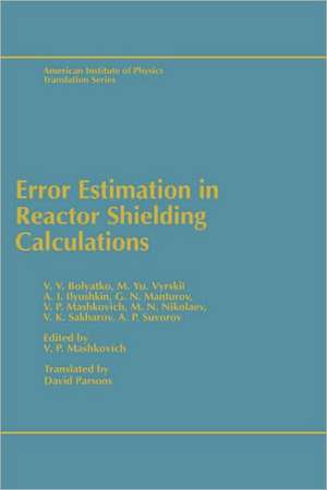 Error Estimation in Reactor Shielding Calculations de V.P. Mashkovich