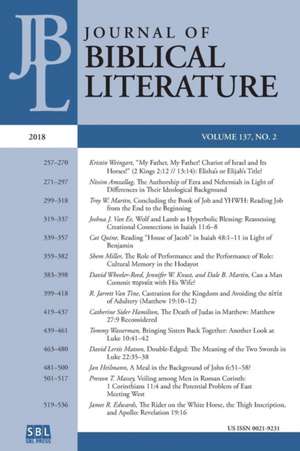 Journal of Biblical Literature 137.2 (2018) de Adele Reinhartz