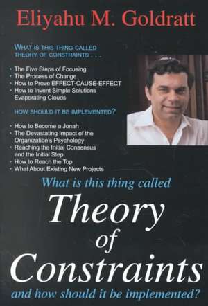 What Is This Thing Called Theory of Constraints de Eliyahu M. Goldratt