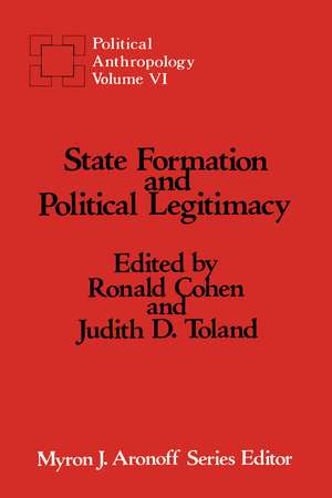 State Formation and Political Legitimacy de Ronald Cohen