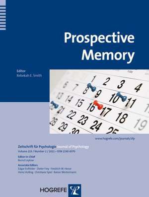 Prospective Memory de Rebekah E. Smith