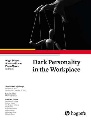 Dark Personality in the Workplace de Birgit Schyns