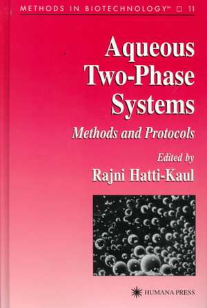 Aqueous Two-Phase Systems: Methods and Protocols de Rajni Hatti-Kaul