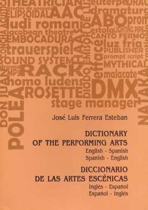 Dictionary of the Performing Arts/Diccionario de Las Artes Escenicas de Jose Luis Ferrera Esteban