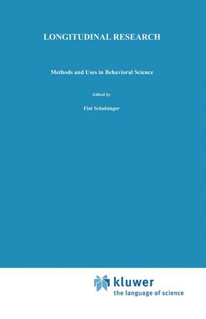 Longitudinal Research: Methods and Uses in Behavioral Science de F. Schulsinger