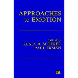 Approaches To Emotion de Klaus R. Scherer