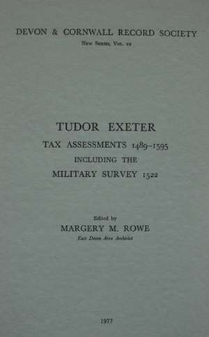 Tudor Exeter de Margery M Rowe