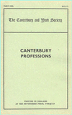 Canterbury Professions de Michael Richter