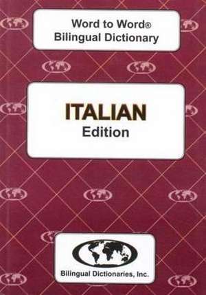 English-Italian & Italian-English Word-to-Word Dictionary de C. Sesma