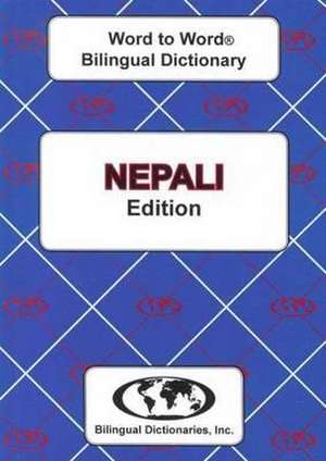 English-Nepali & Nepali-English Word-to-Word Dictionary de C. Sesma