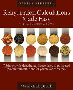 Pantry Stuffers Rehydration Calculations Made Easy: Metric Measurements de Wanda Bailey Clark