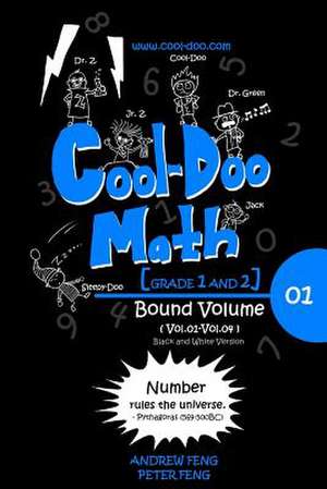 Cool-Doo Math - Grade 1&2 - Bound Vol.01 - Black & White Version de Andrew Feng