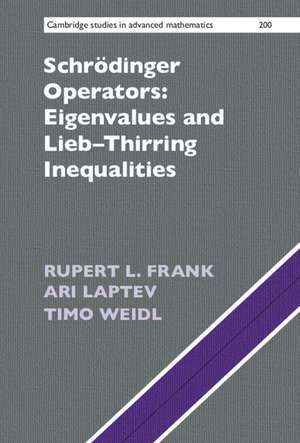 Schrödinger Operators: Eigenvalues and Lieb–Thirring Inequalities de Rupert L. Frank